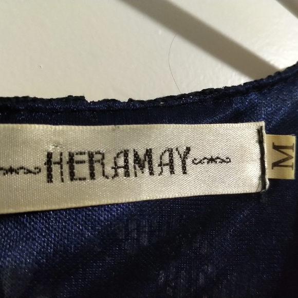 ✨SALE: 3 for $25!✨ Heramay lace black/navy tunic dress - medium - Picture 4 of 5